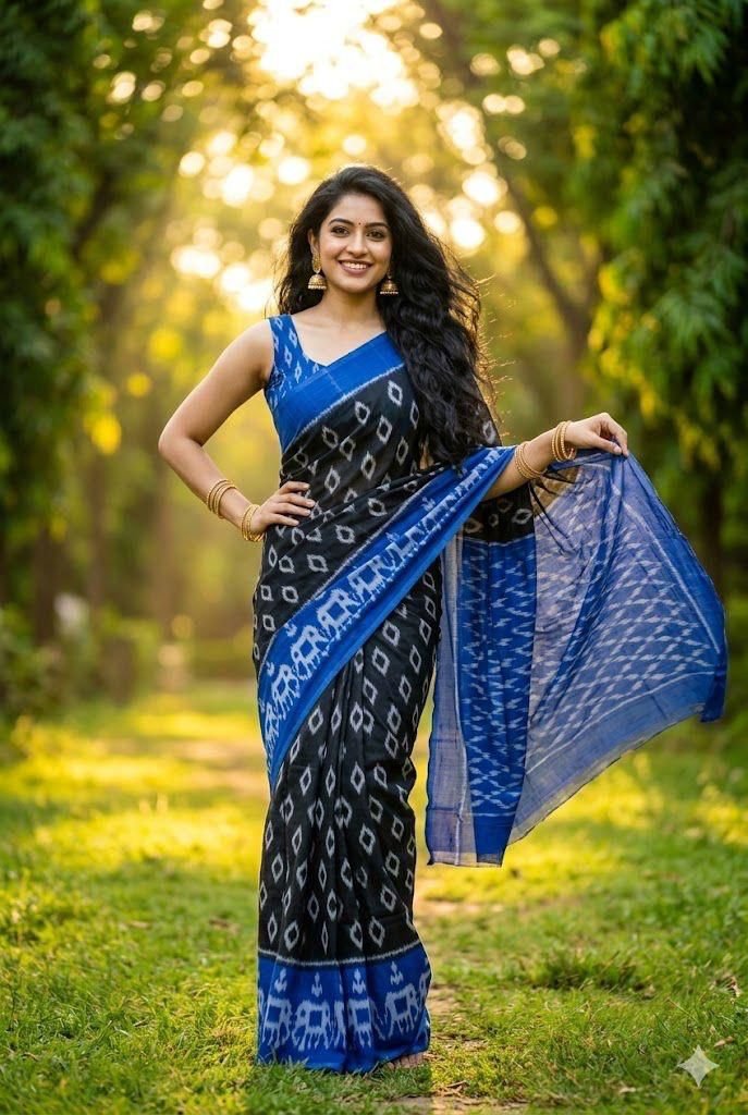 Cotton Saree - PUSNN01-ICTSCZDDC-03