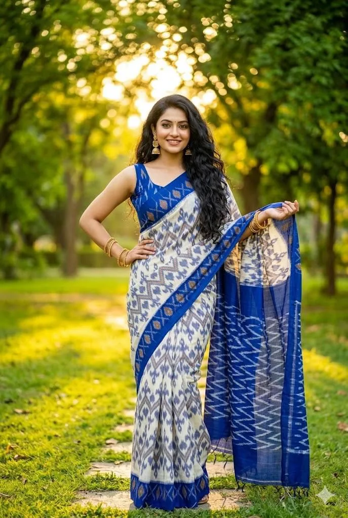 Cotton Saree - PUSNN01-ICTSCZDDC-21