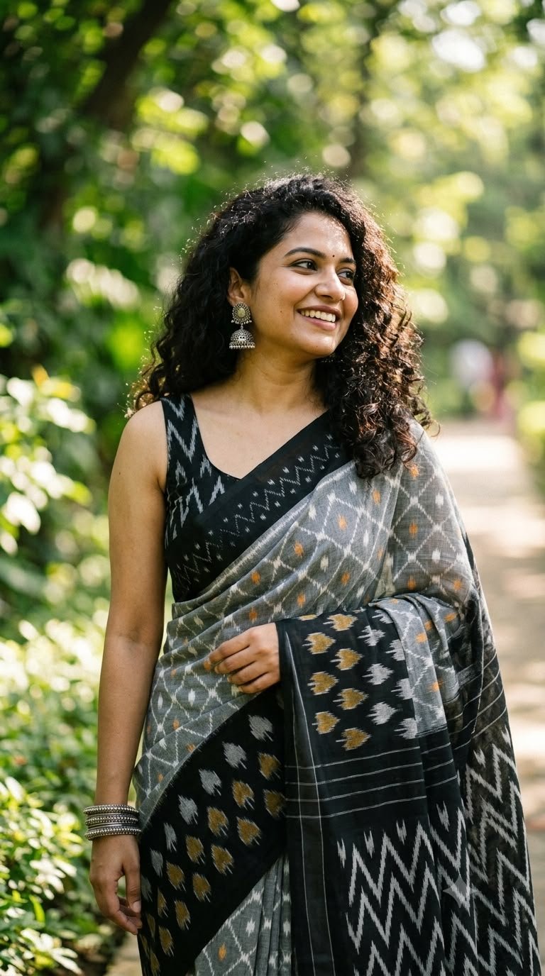 Cotton Saree - PUSNO24-ICTSDZXCC-02