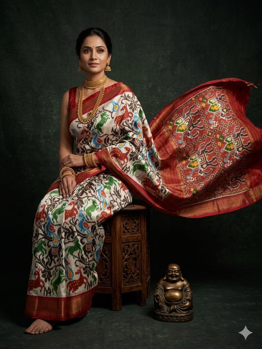 Full tissue designer saree - PGMRY27-FTHSIDSCD-04