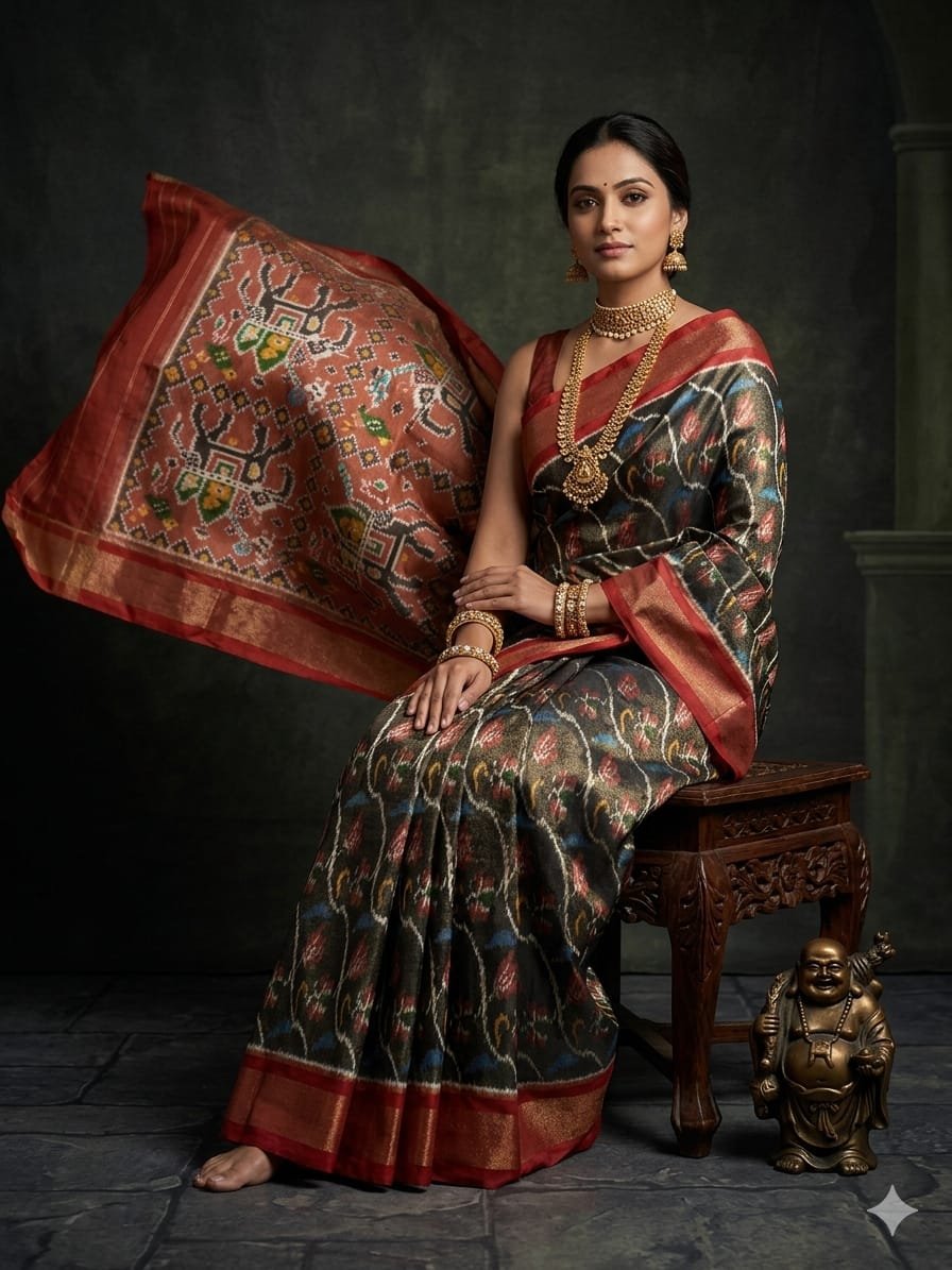 Full tissue designer saree - PGMRY27-FTHSIDSCD-05