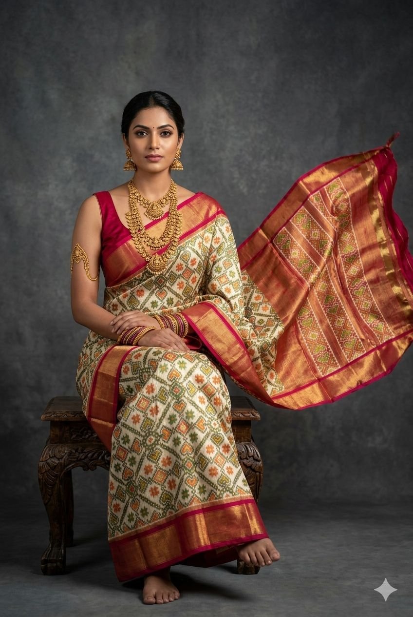 Full tissue designer saree - PUSNY25-FTHSICSCD-01