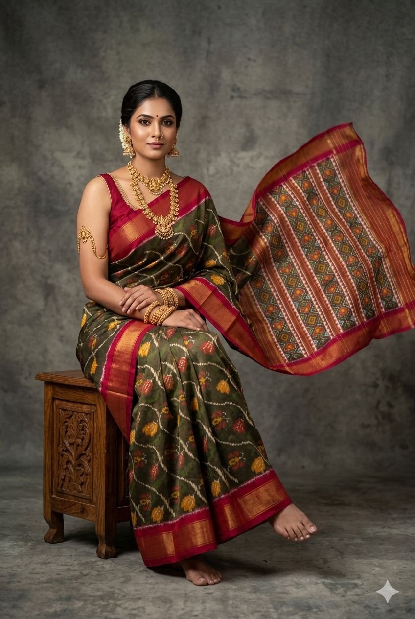 Full tissue designer saree - PUSNY25-FTHSICSCD-04