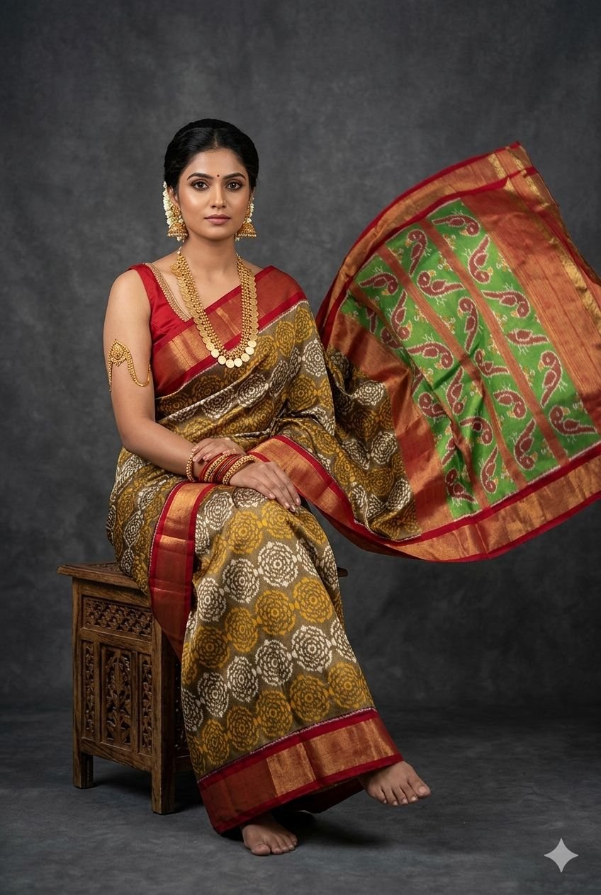 Full tissue designer saree - PUSNY25-FTHSICSCD-09