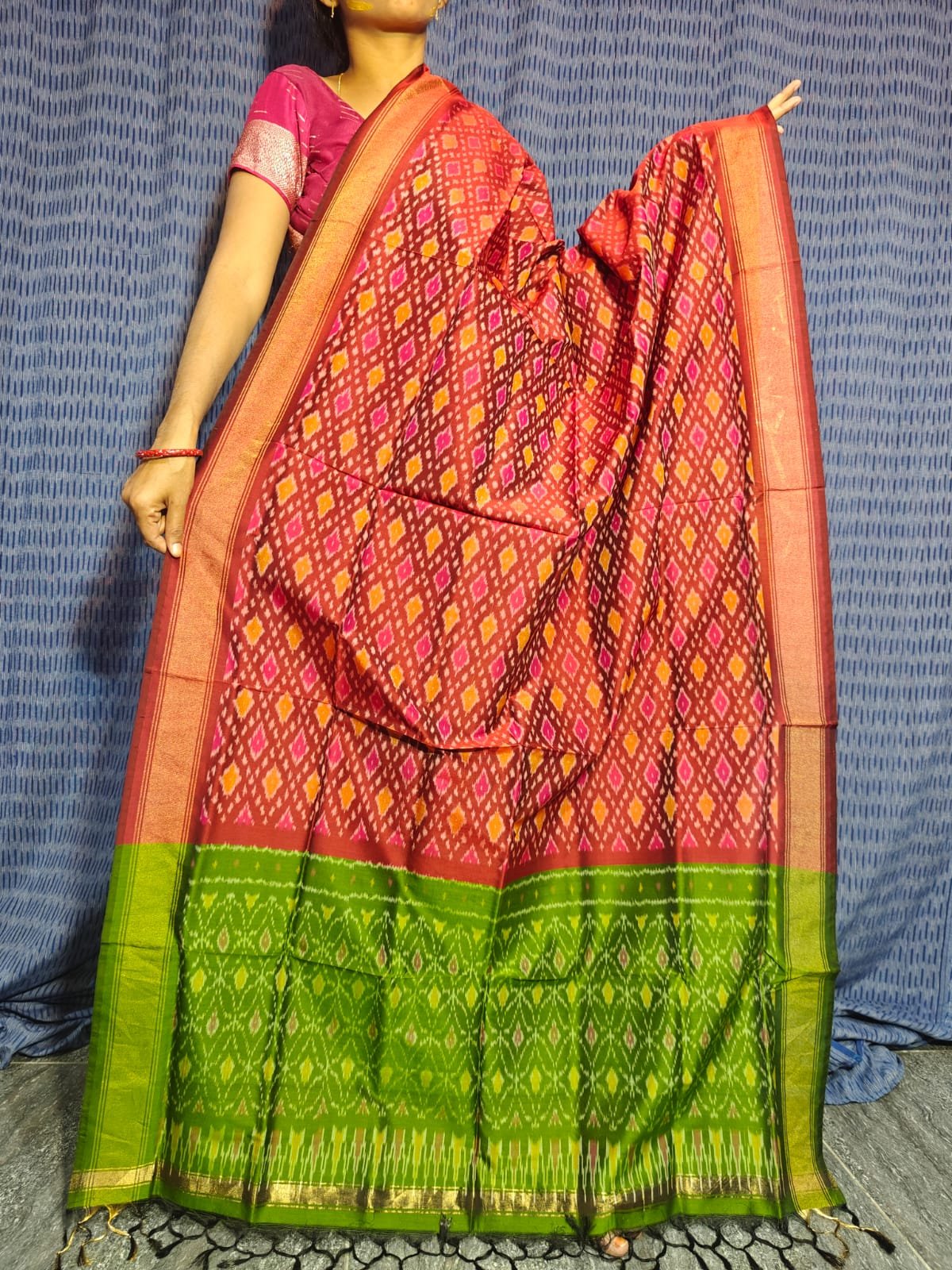 Ikat Dupatta - PGMRL04-ISCDDIXDC-19