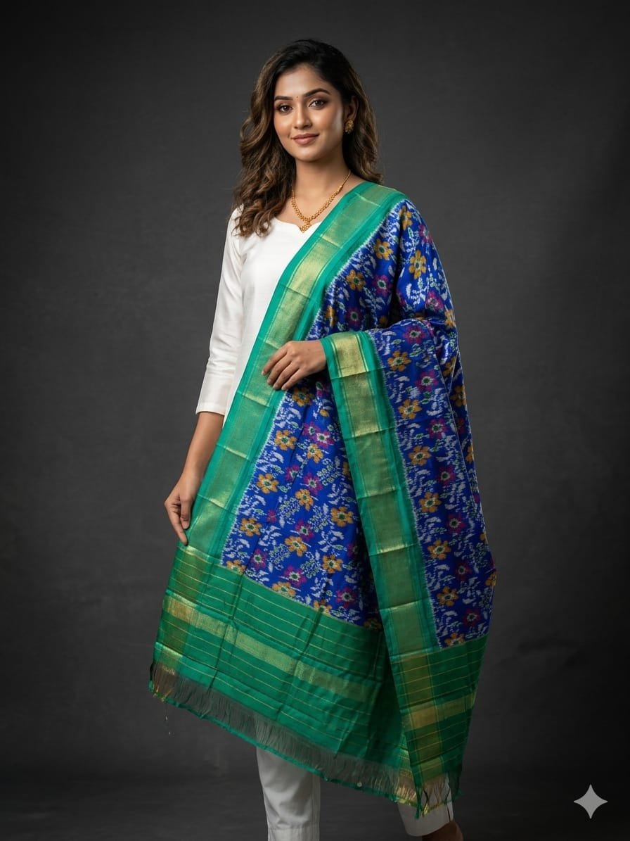 Ikat Dupatta - PGMRL26-ISDPCEZDC-50