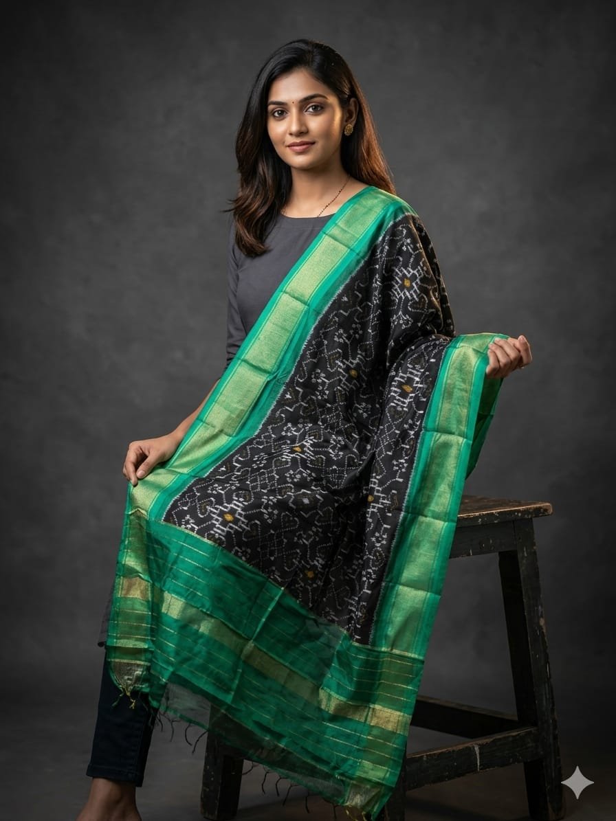 Ikat Dupatta - PGMRY26-ISDPDEZCD-38