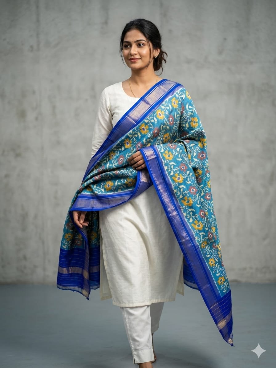 Ikat Dupatta - PGMRY26-ISDPDEZCD-42