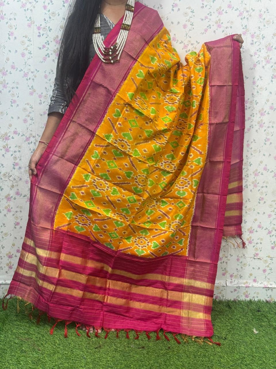 Ikat Dupatta - PSDHG17-ISDPDEZDD-04