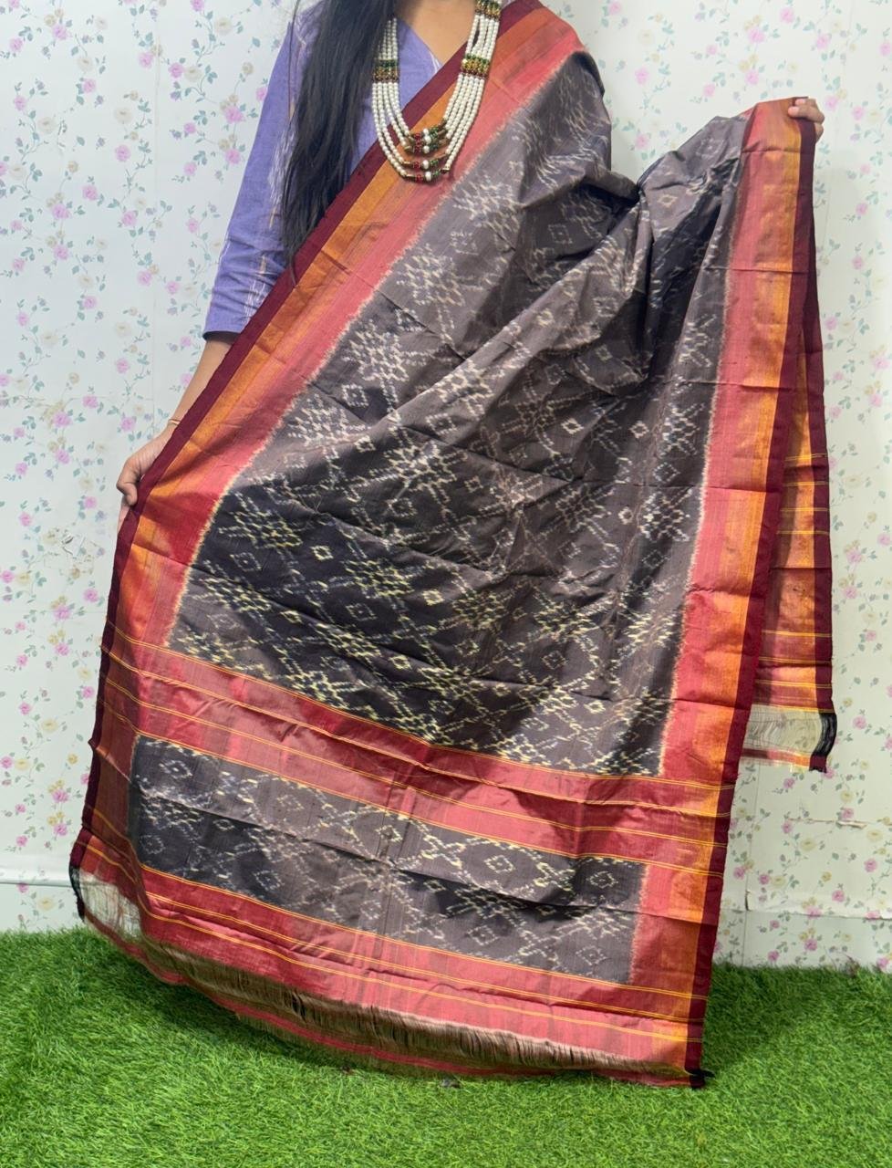 Ikat Dupatta - PSDHG17-ISDPDEZDD-05