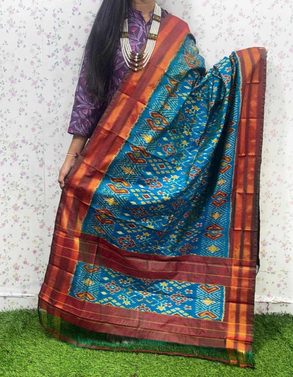 Ikat Dupatta - PSDHG21-ISDPDEZDD-03