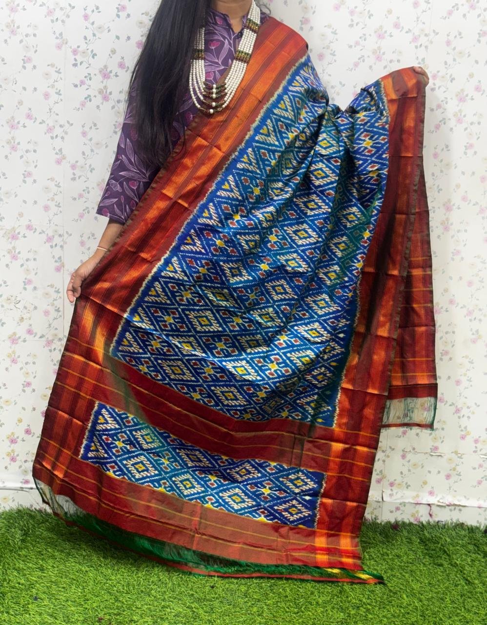 Ikat Dupatta - PSDHG21-ISDPDEZDD-07
