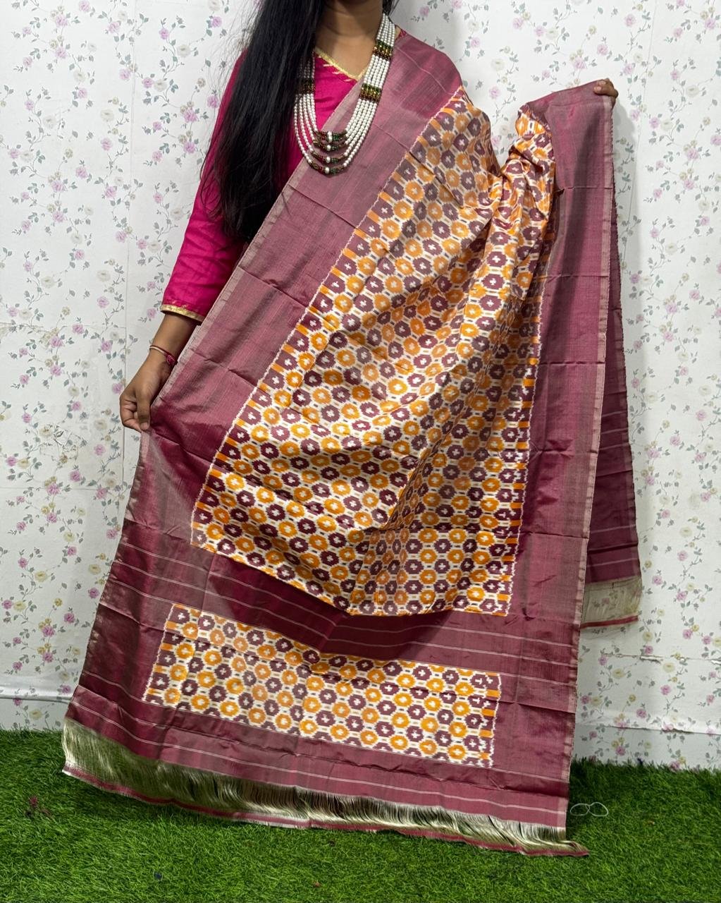 Ikat Dupatta - PSDHL04-ISDPDEZCD-02