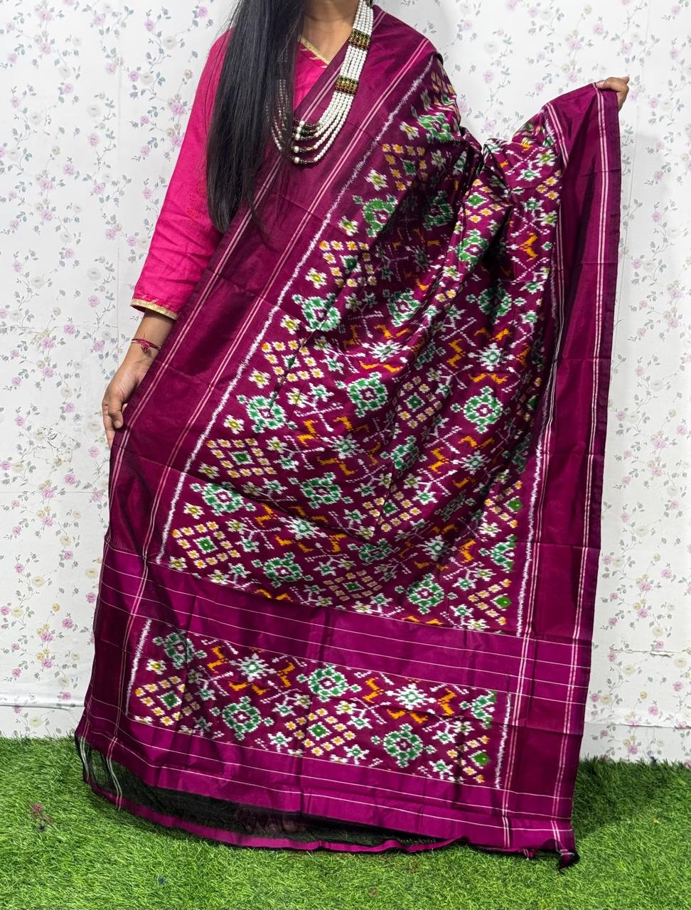 Ikat Dupatta - PSDHL04-ISDPDEZCD-03