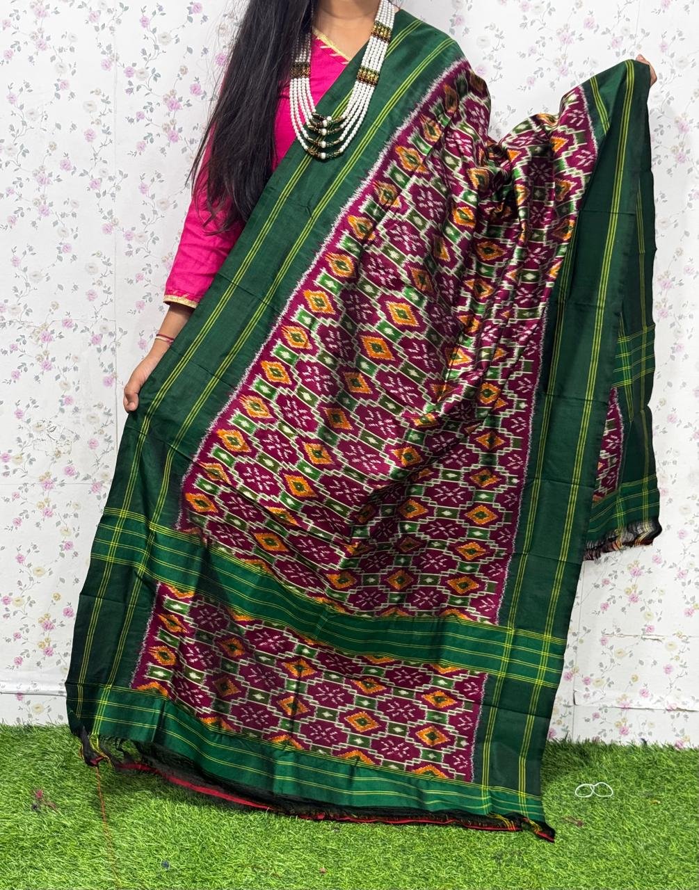 Ikat Dupatta - PSDHL04-ISDPDEZCD-04