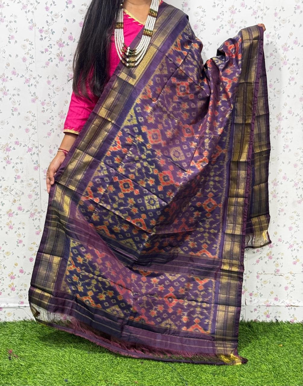Ikat Dupatta - PSDHL04-ISDPDEZCD-13