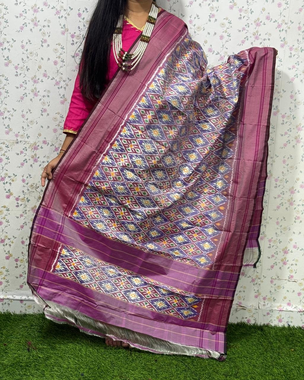 Ikat Dupatta - PSDHL04-ISDPDEZCD-17