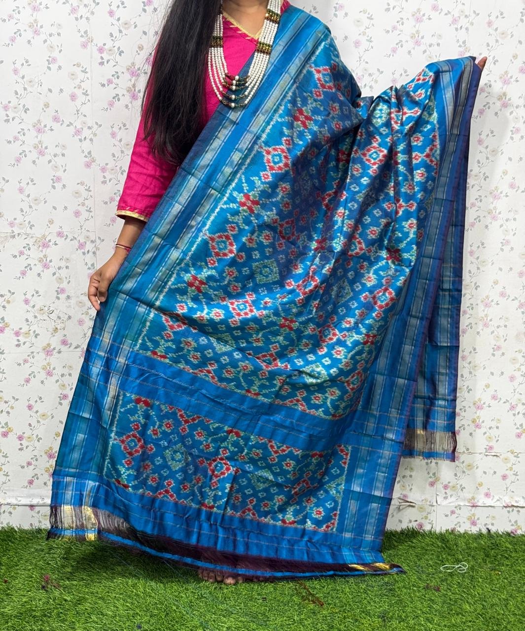 Ikat Dupatta - PSDHL04-ISDPDEZCD-31