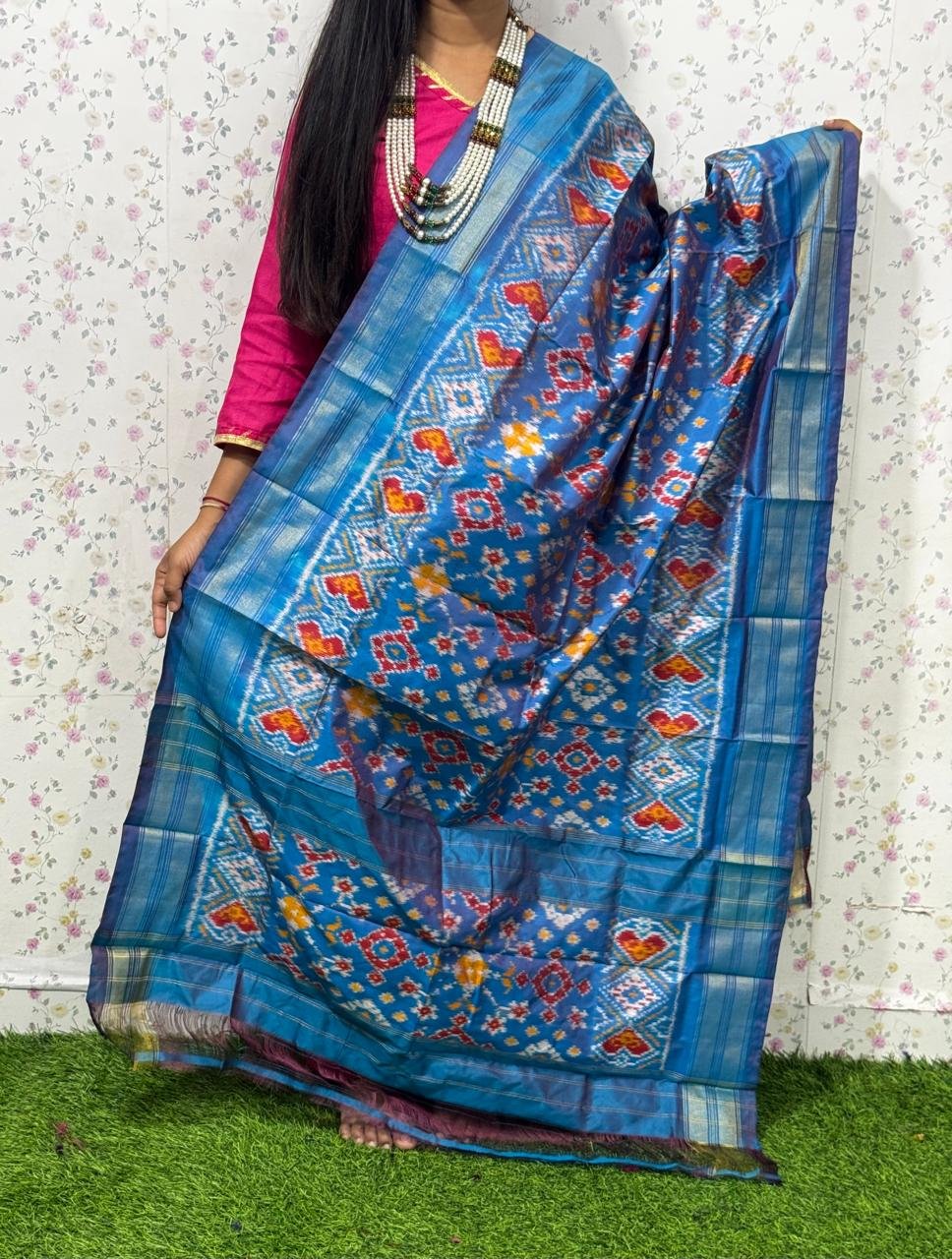 Ikat Dupatta - PSDHL04-ISDPDEZCD-32