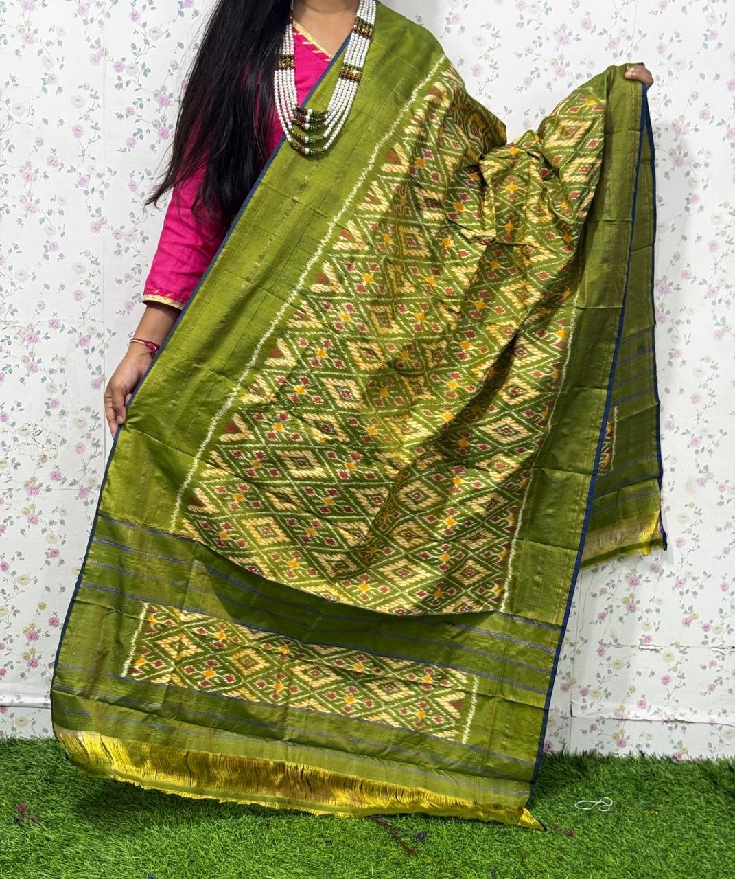 Ikat Dupatta - PSDHL04-ISDPDEZCD-34
