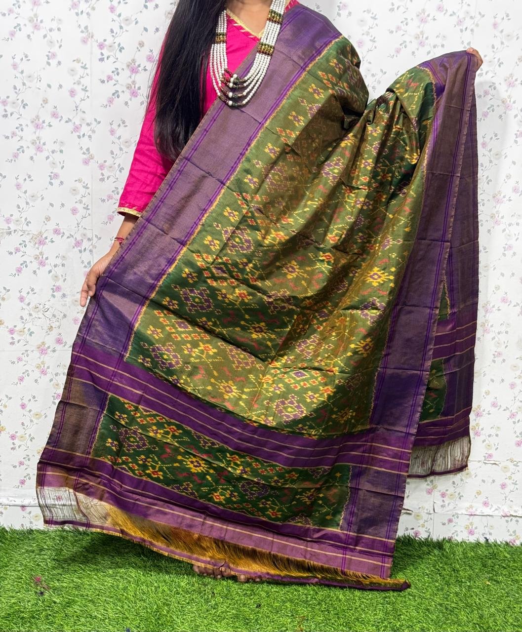 Ikat Dupatta - PSDHL04-ISDPDEZCD-35