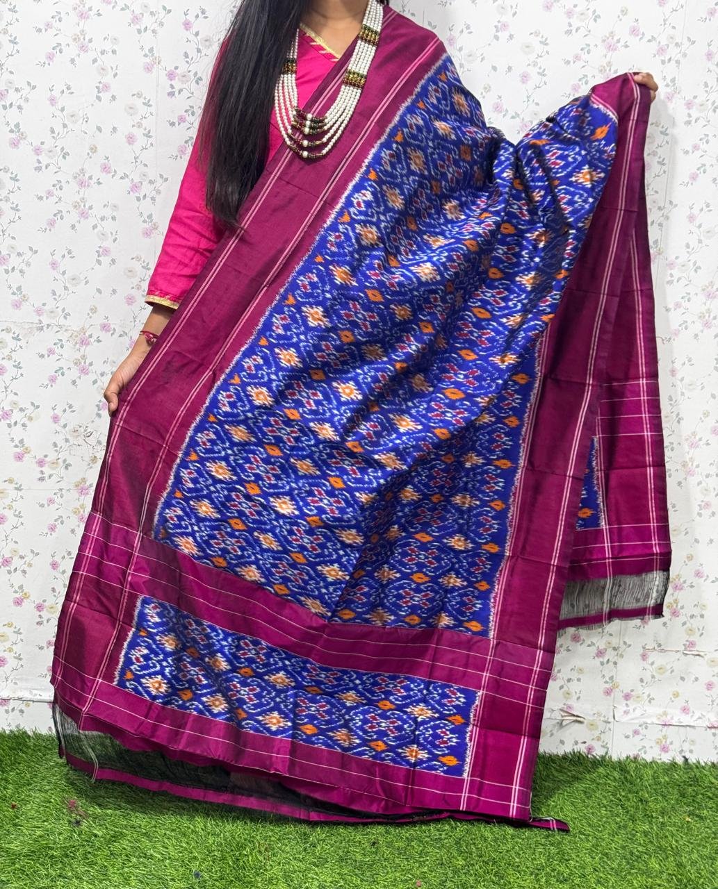 Ikat Dupatta - PSDHL04-ISDPDEZCD-37