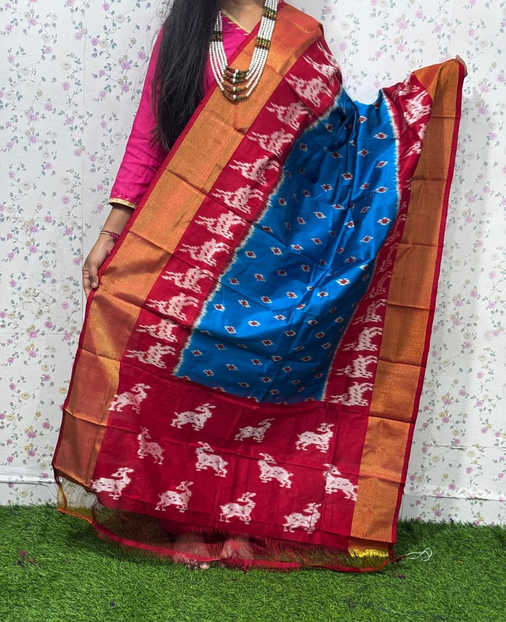 Ikat Dupatta - PSDHL04-ISDPDEZCD-45