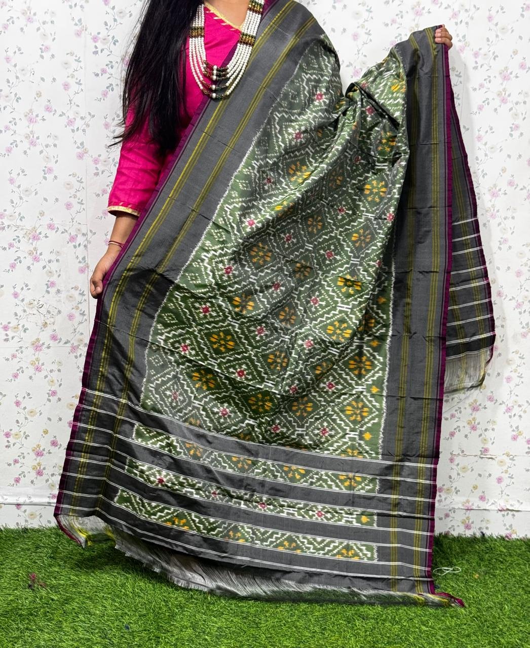 Ikat Dupatta - PSDHL04-ISDPDEZCD-46