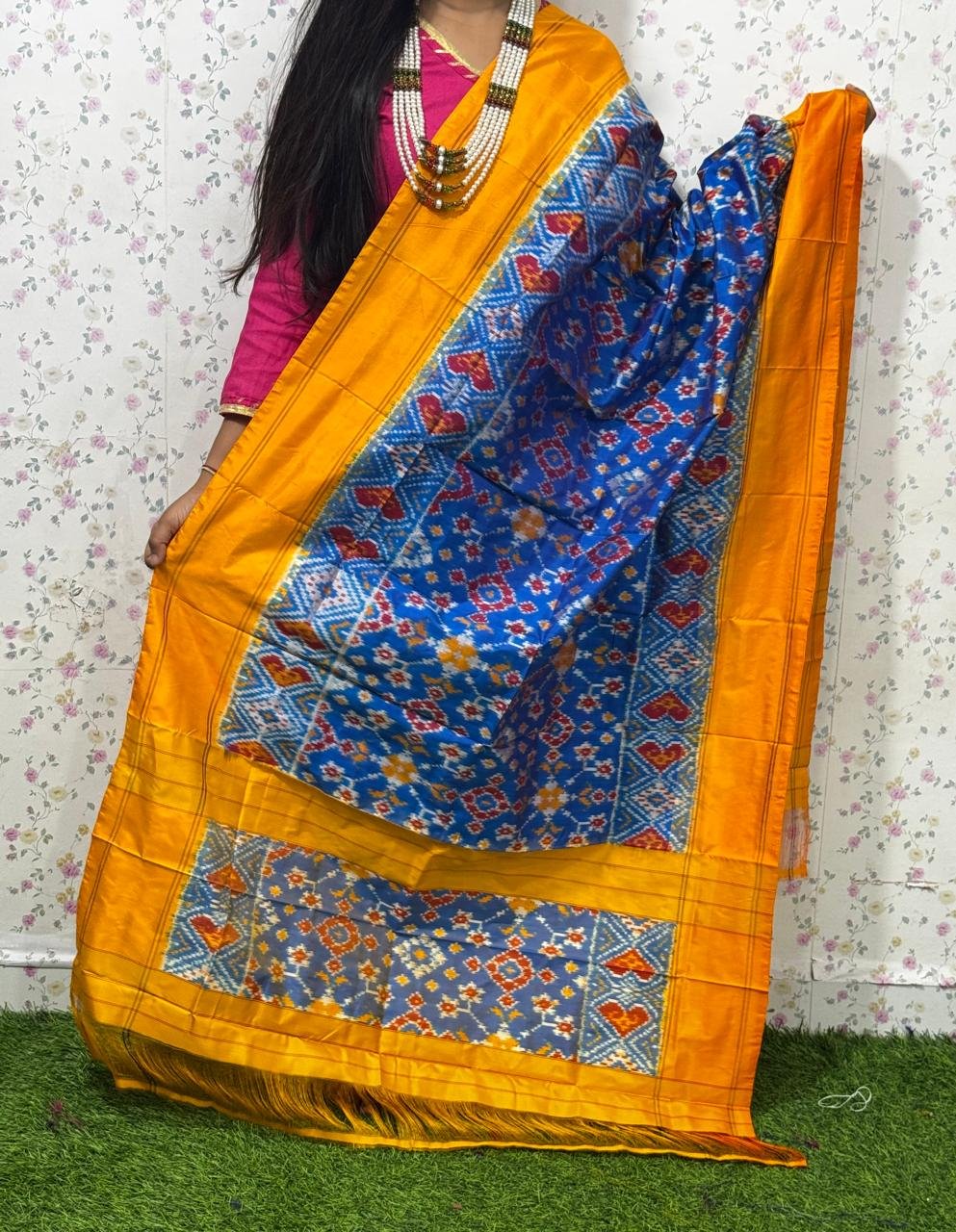 Ikat Dupatta - PSDHL04-ISDPDEZCD-49