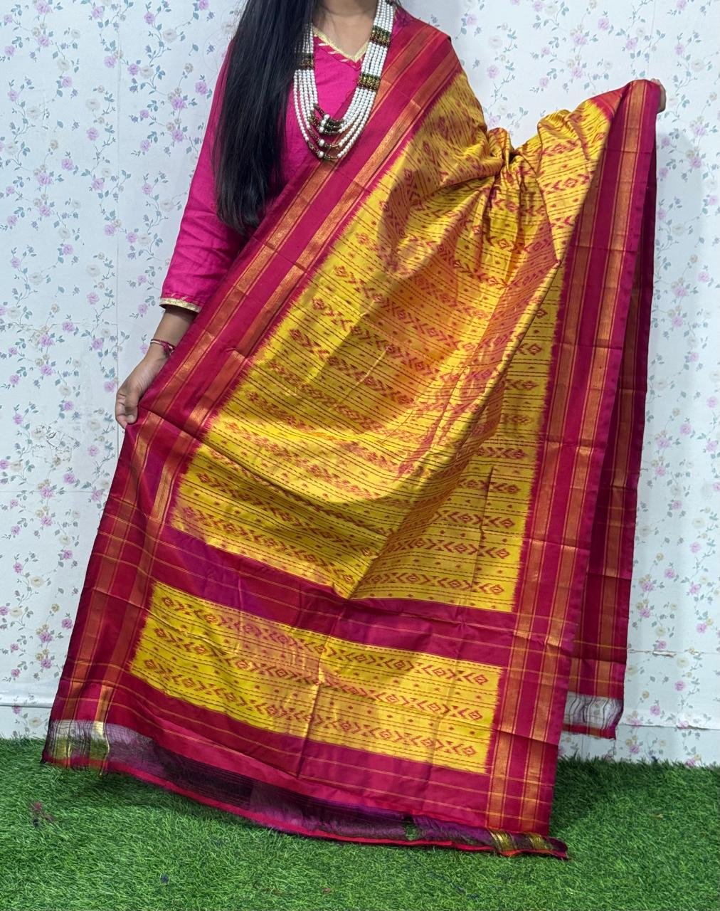 Ikat Dupatta - PSDHL04-ISDPDEZCD-56