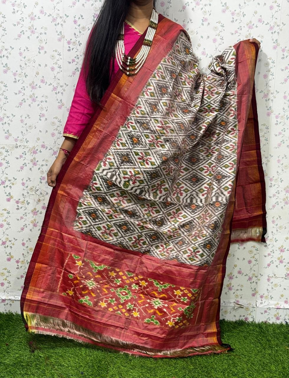 Ikat Dupatta - PSDHL04-ISDPDEZCD-61