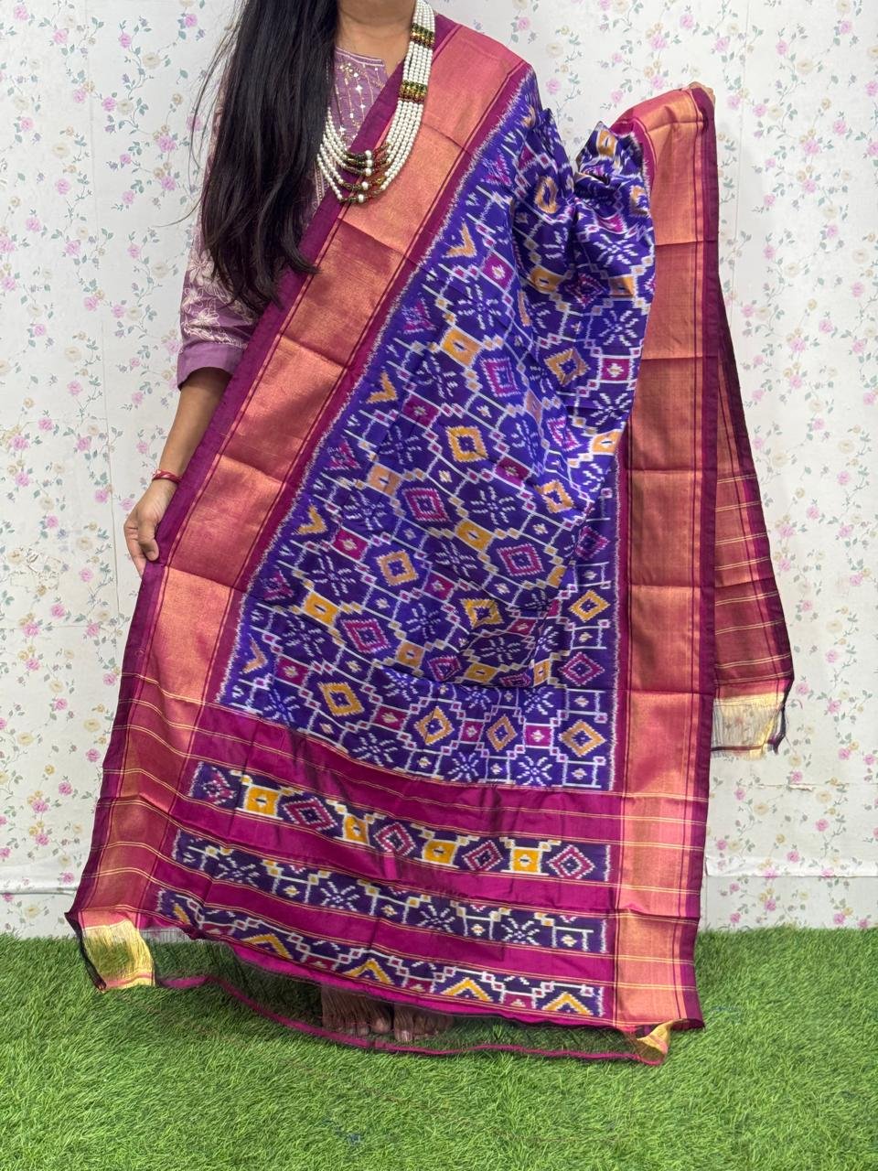 Ikat Dupatta - PSDHL04-ISDPDEZCD-64