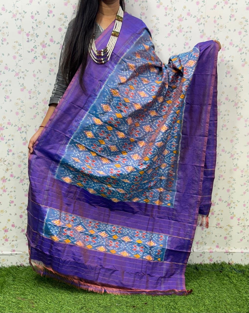 Ikat Dupatta - PSDHL21-ISDPDEZCD-04