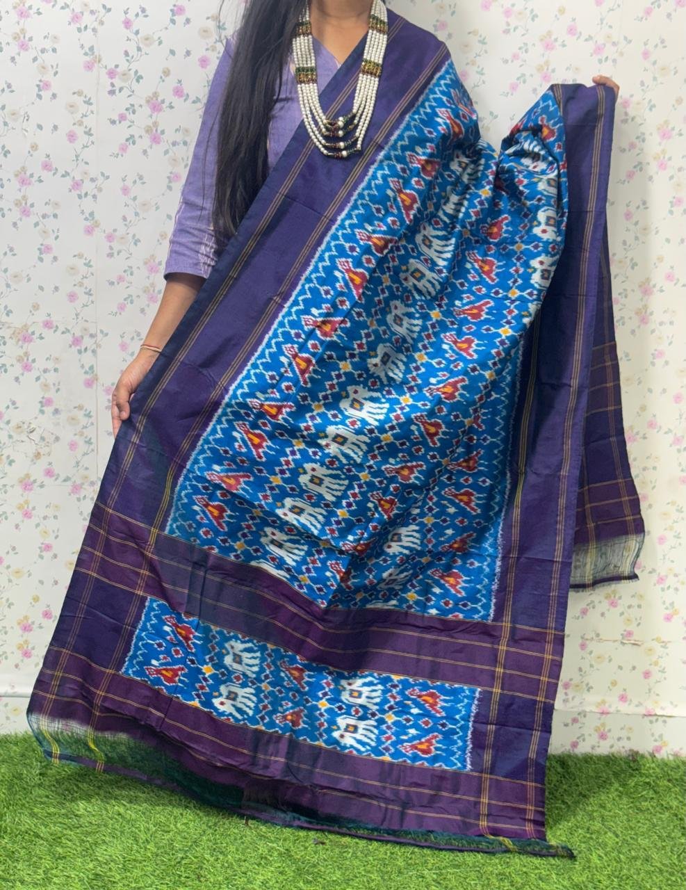 Ikat Dupatta - PSDHL21-ISDPDEZCD-06