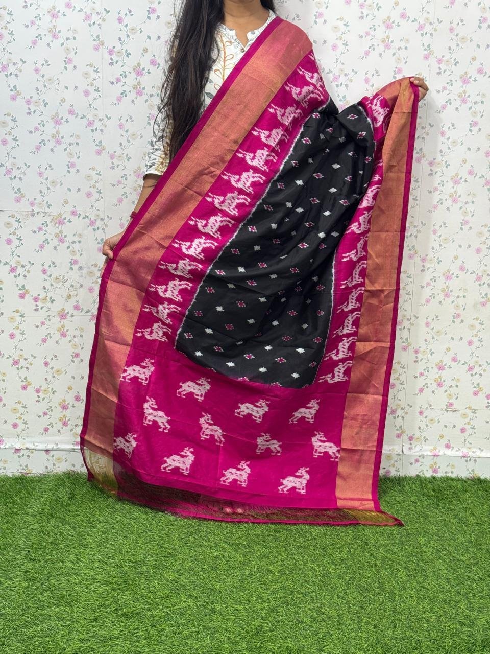 Ikat Dupatta - PSDHL21-ISDPDEZCD-14
