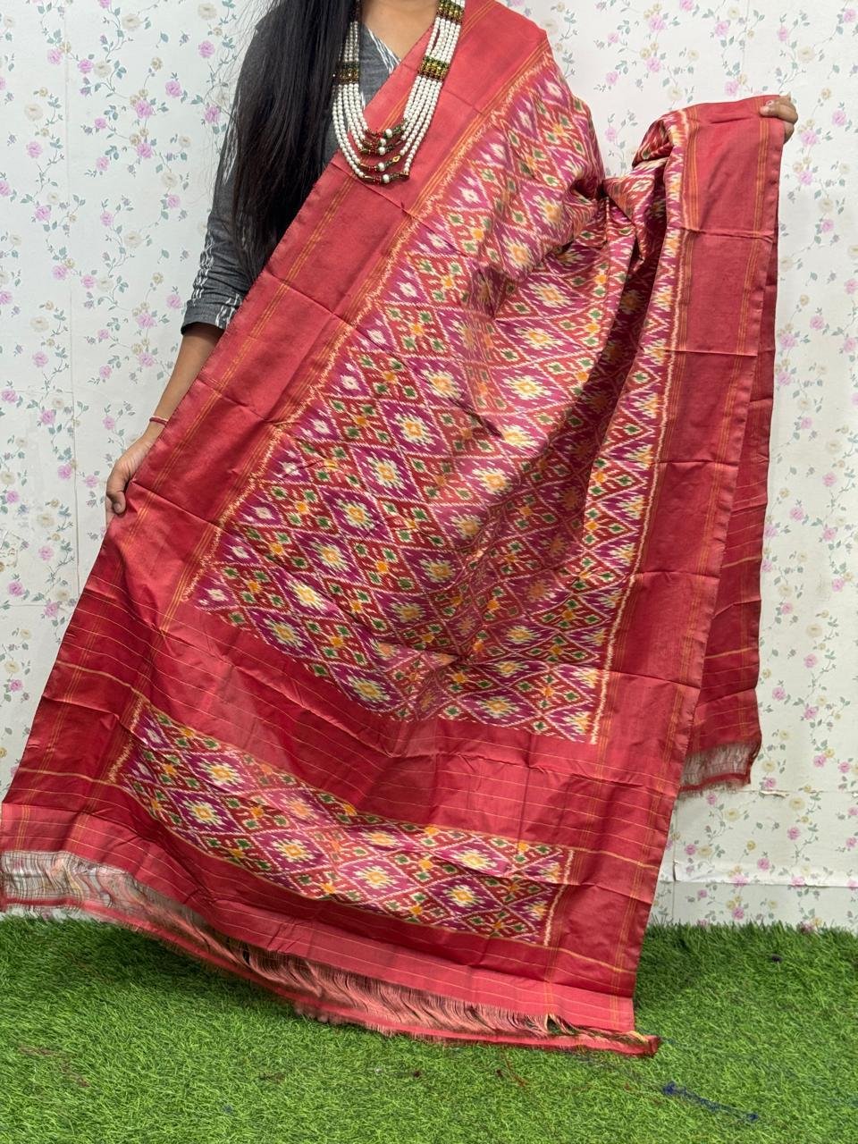 Ikat Dupatta - PSDHL21-ISDPDEZCD-21