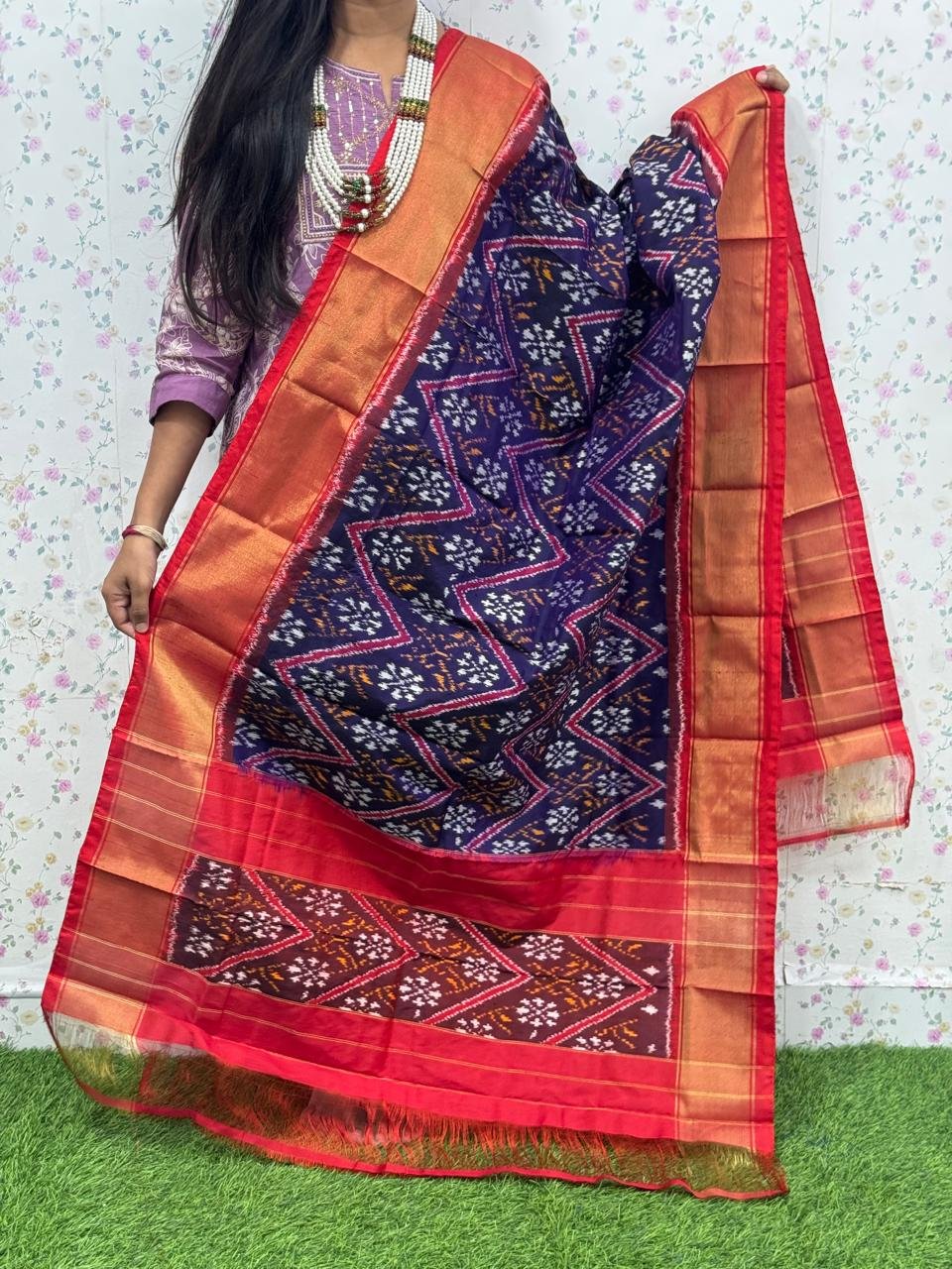 Ikat Dupatta - PSDHL21-ISDPDEZCD-29