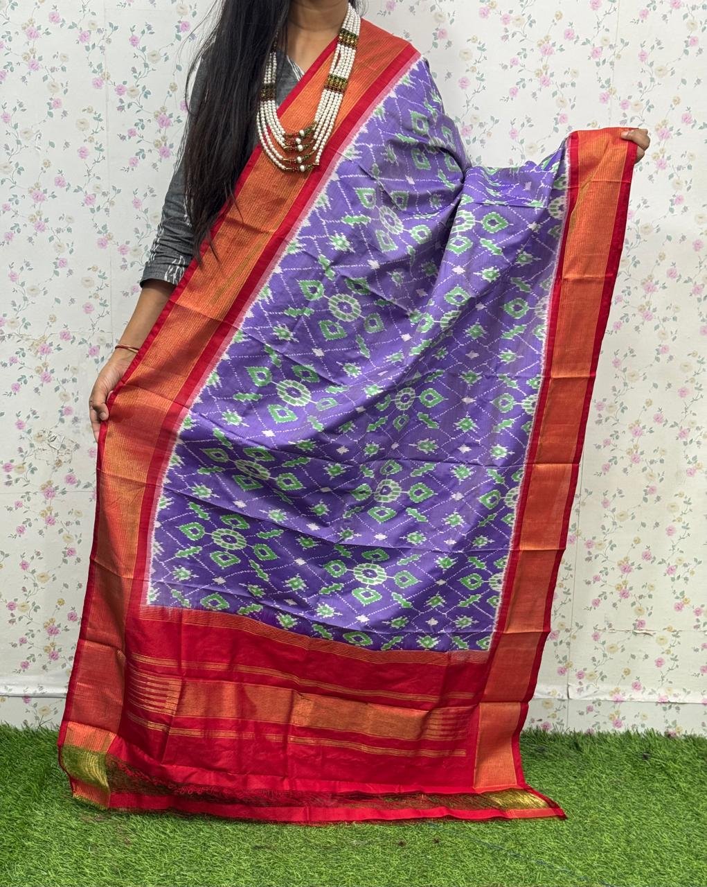 Ikat Dupatta - PSDHL21-ISDPDEZCD-32