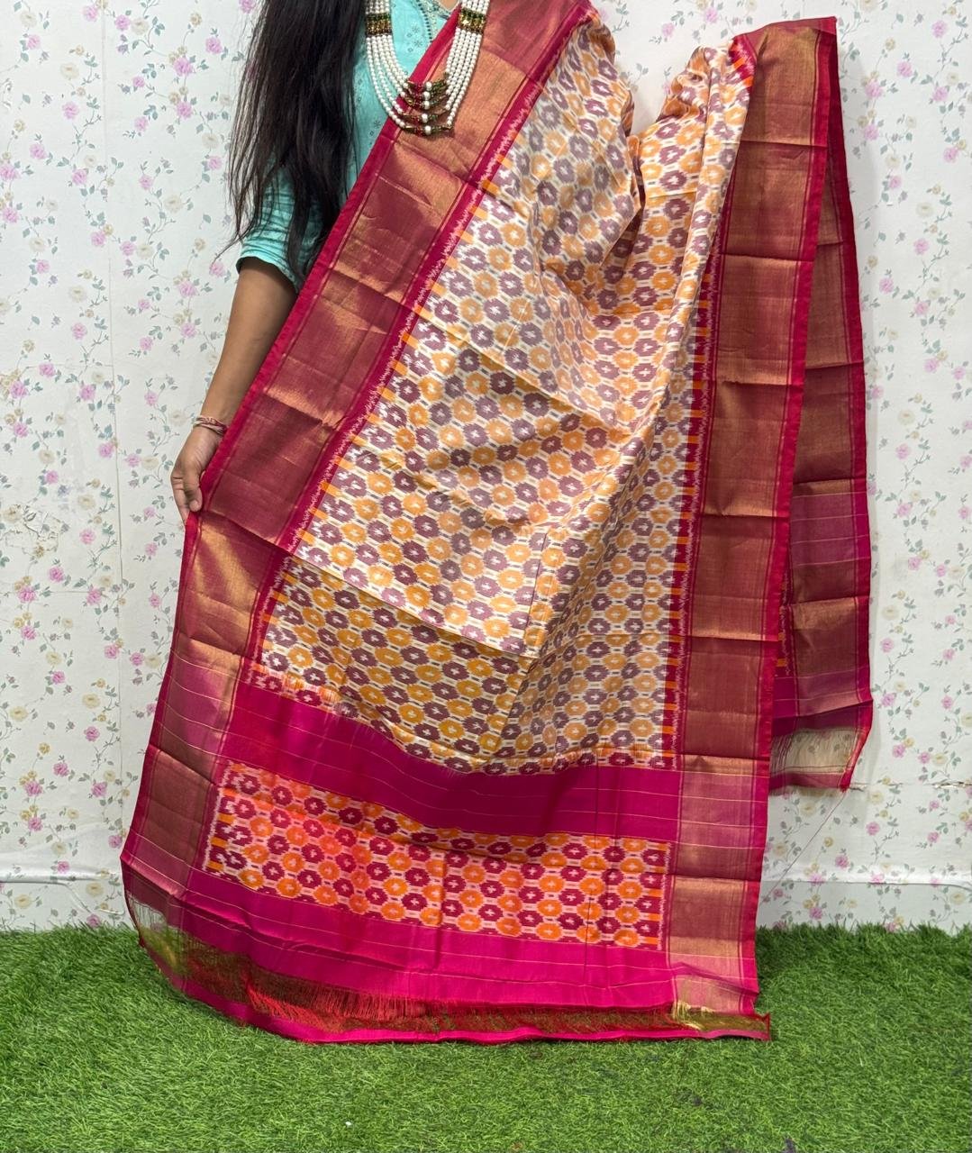 Ikat Dupatta - PSDHL21-ISDPDEZCD-36