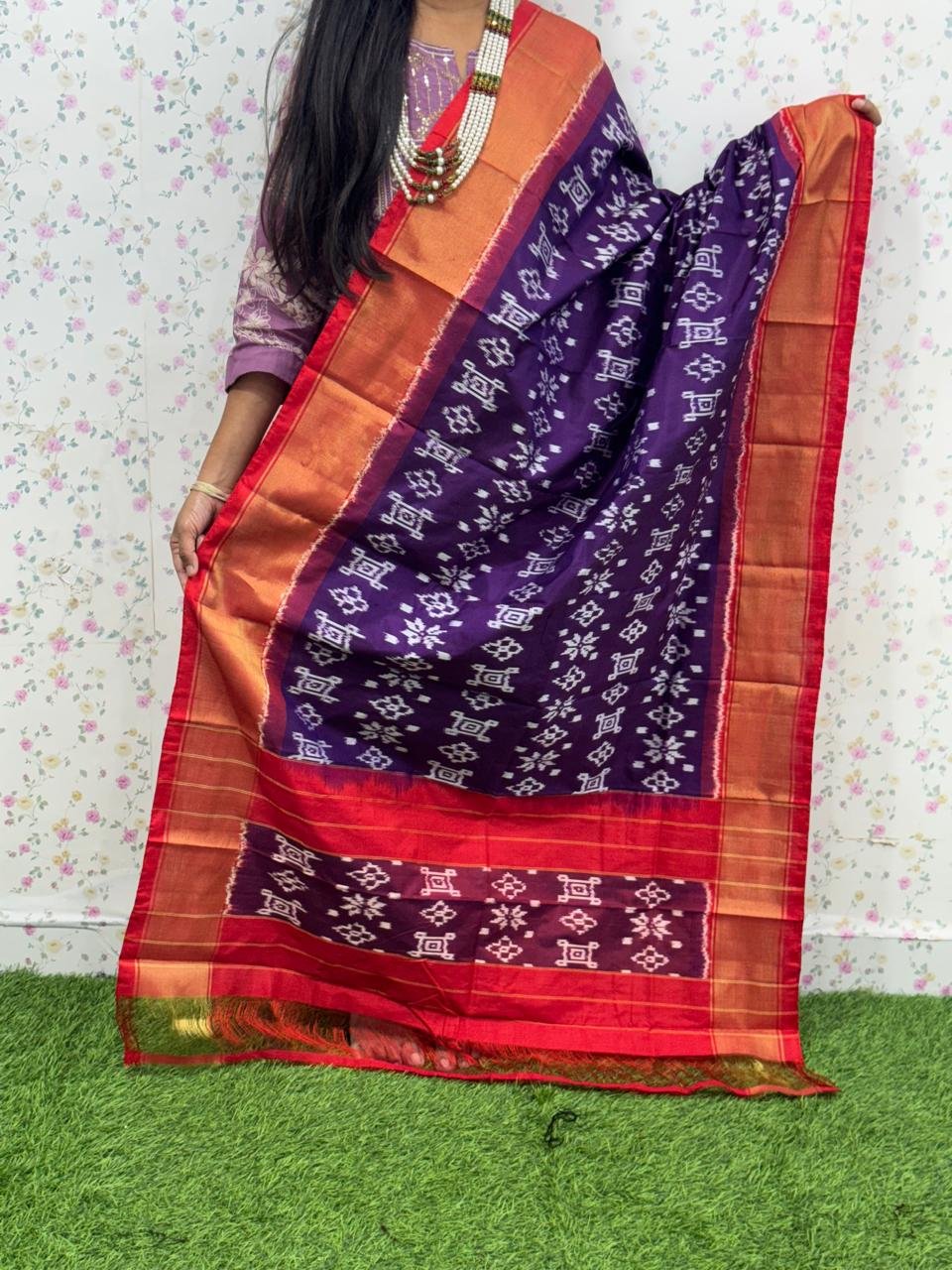 Ikat Dupatta - PSDHL21-ISDPDEZCD-44