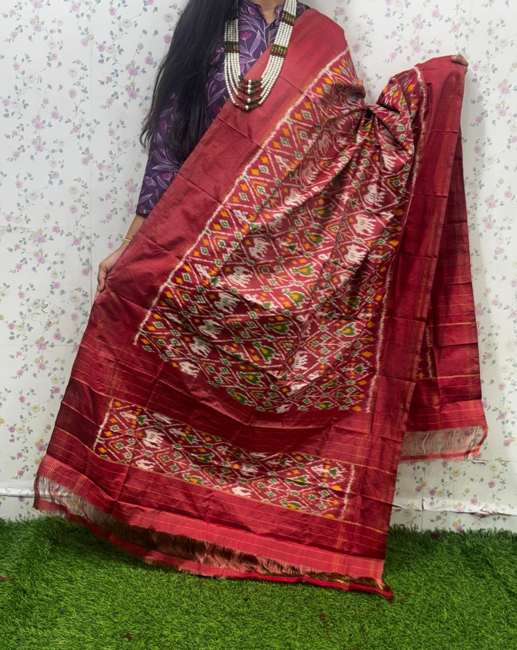 Ikat Dupatta - PSDHL27-ISDPDEZDD-08