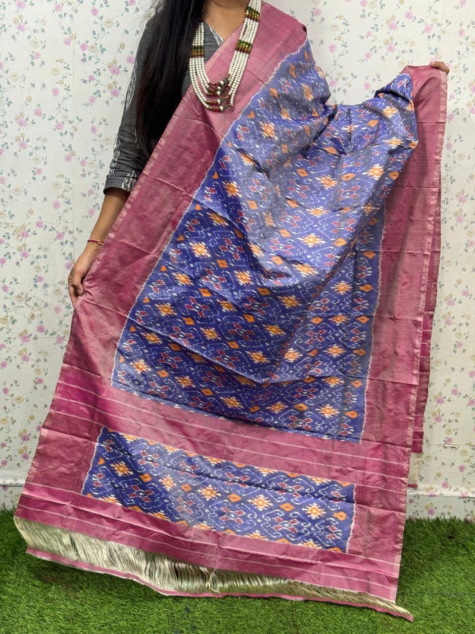 Ikat Dupatta - PSDHL31-ISDPDEZDD-08
