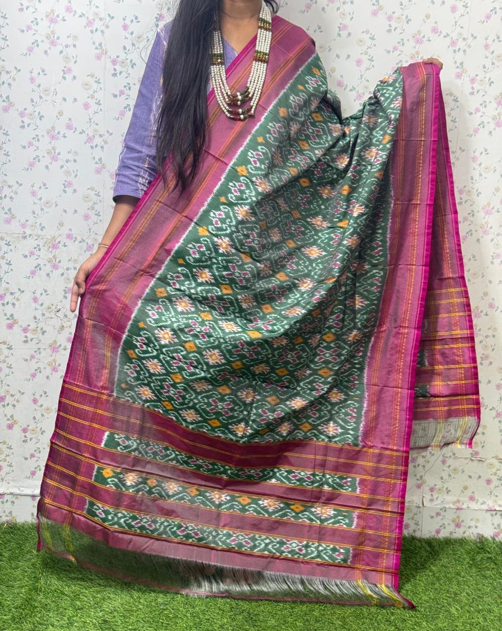 Ikat Dupatta - PSDHL31-ISDPDEZDD-17