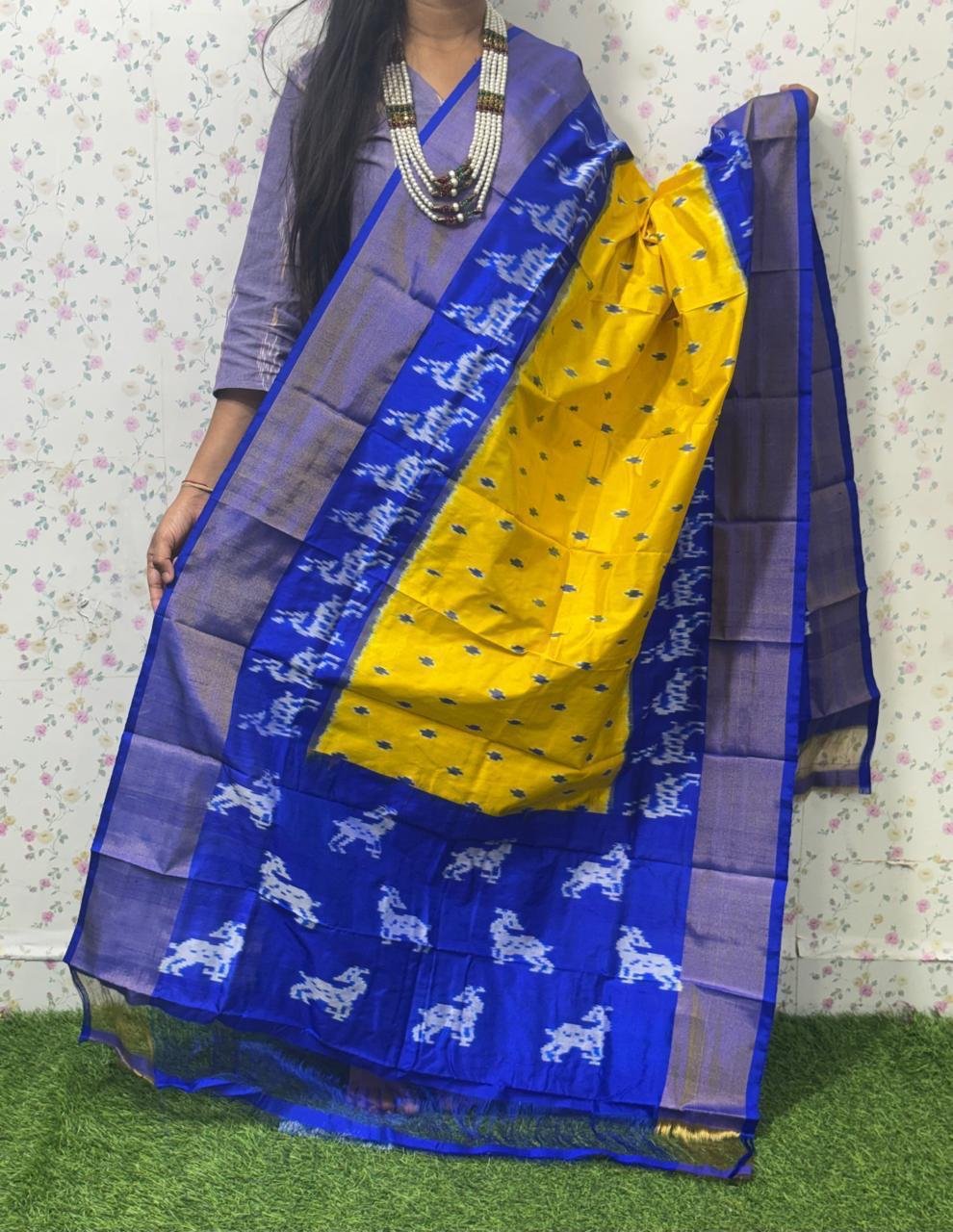 Ikat Dupatta - PSDHL31-ISDPDEZDD-20