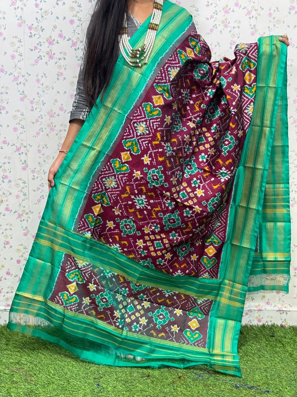 Ikat Dupatta - PSDHL31-ISDPDEZDD-43