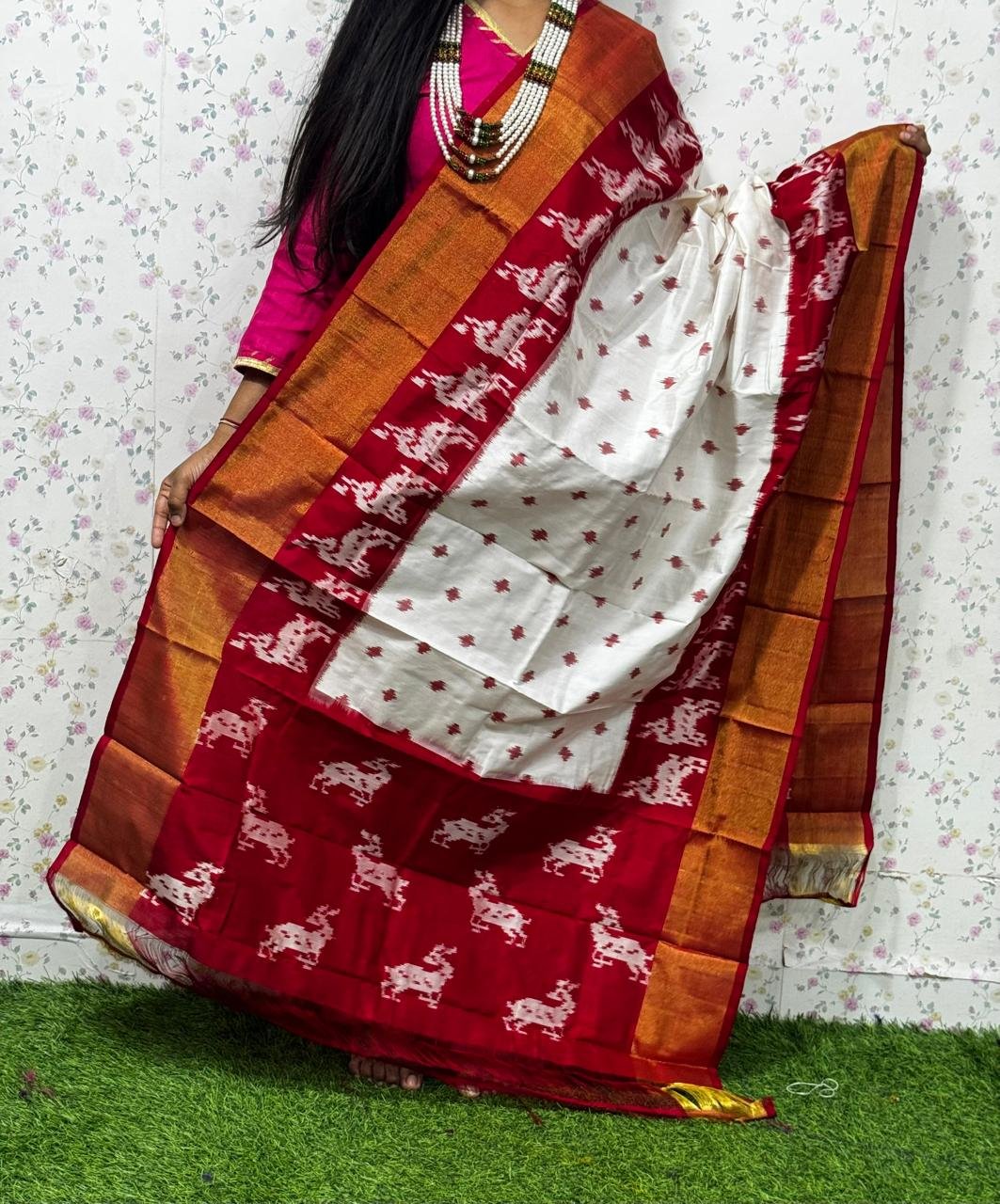 Ikat Dupatta - PSDHL31-ISDPDEZDD-66
