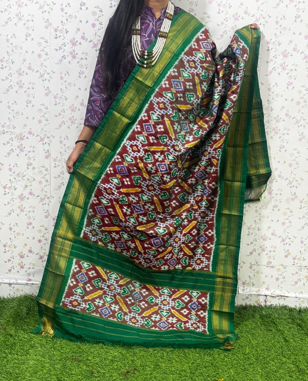 Ikat Dupatta - PSDHL31-ISDPDEZDD-78