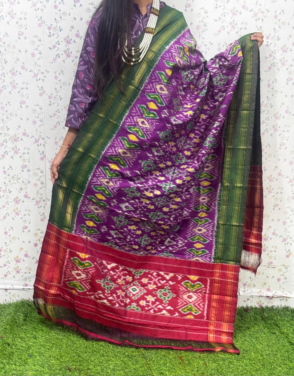 Ikat Dupatta - PSDHL31-ISDPDEZDD-85