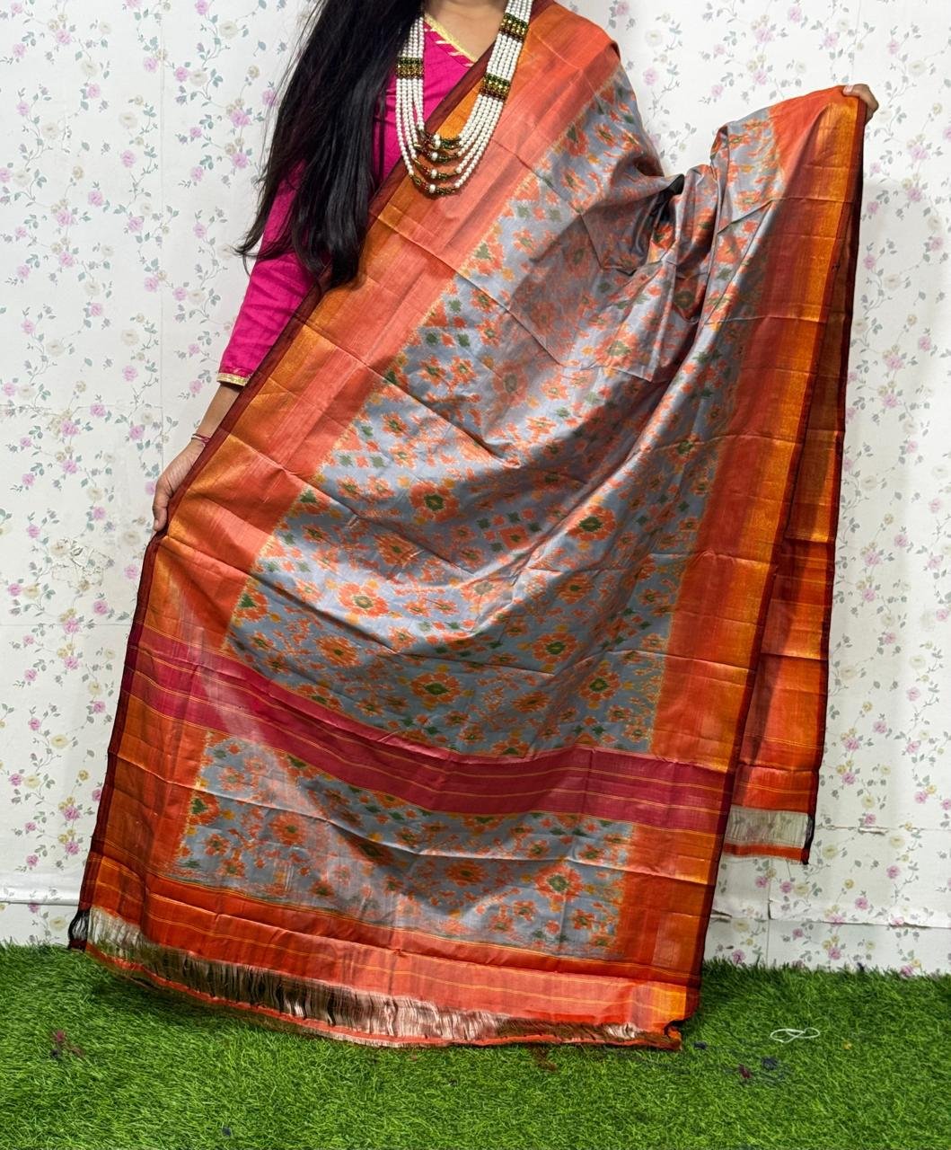 Ikat Dupatta - PSDHO26-ISDPDEZCD-49