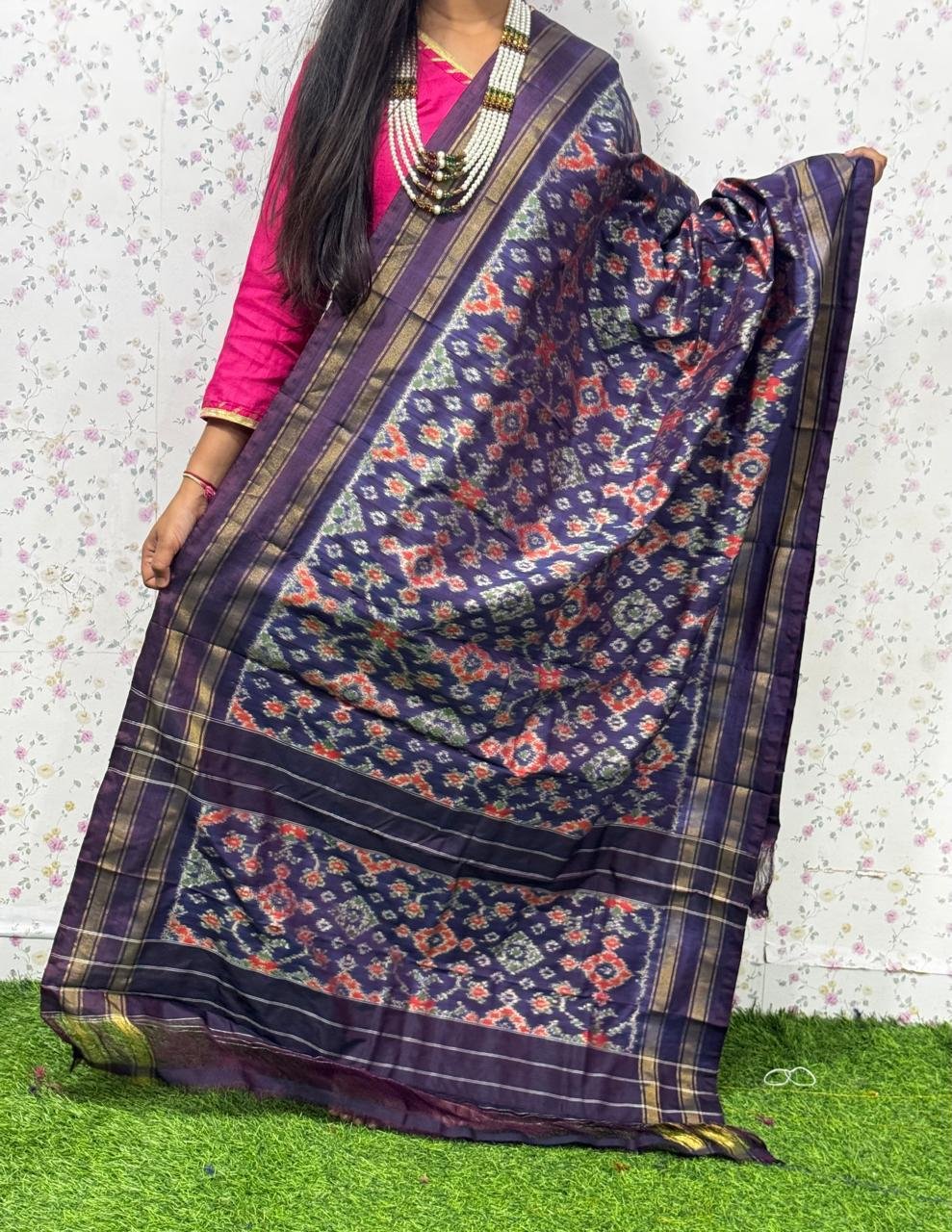 Ikat Dupatta - PSDHO26-ISDPDEZCD-61